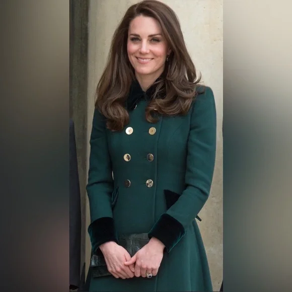 NWT Etui London Dark Green Croc Leather Clutch Crossbody Bag ASO KATE MIDDLETON - Picture 1 of 7